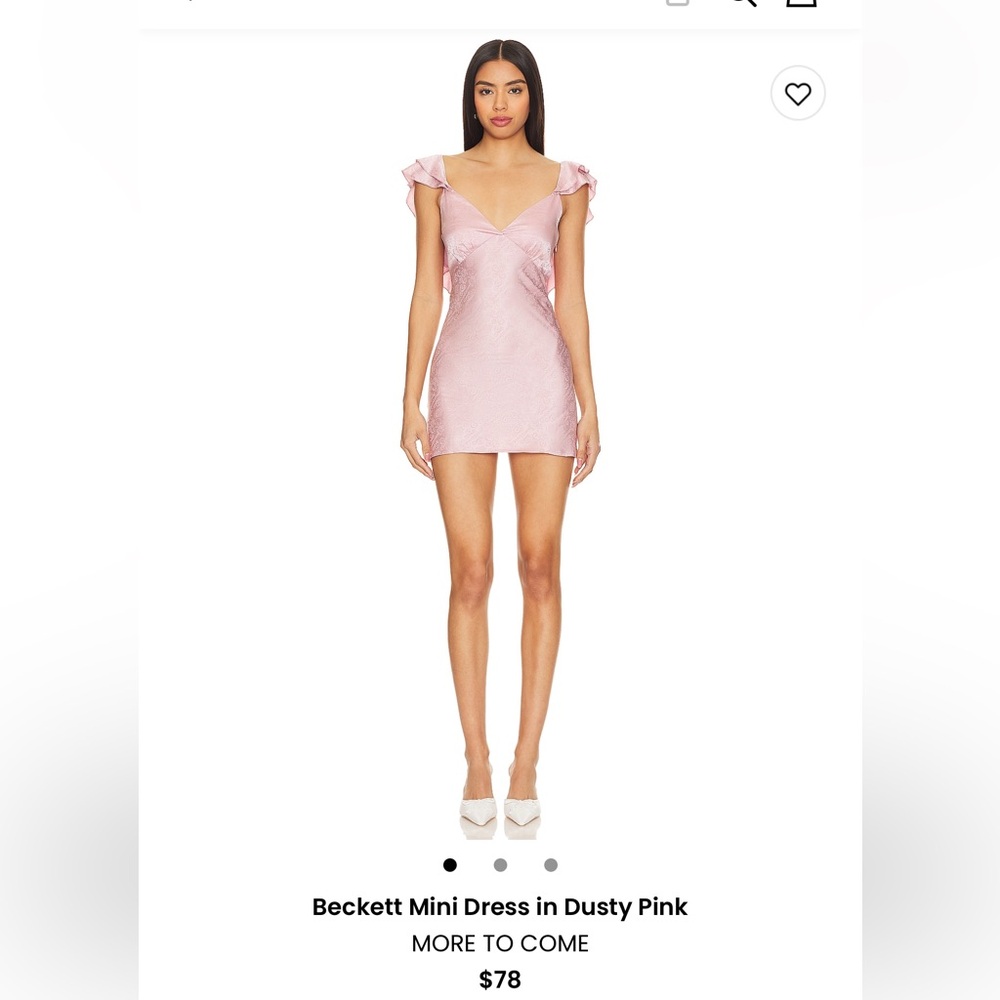 Revolve Low Back Satin Mini Dress
